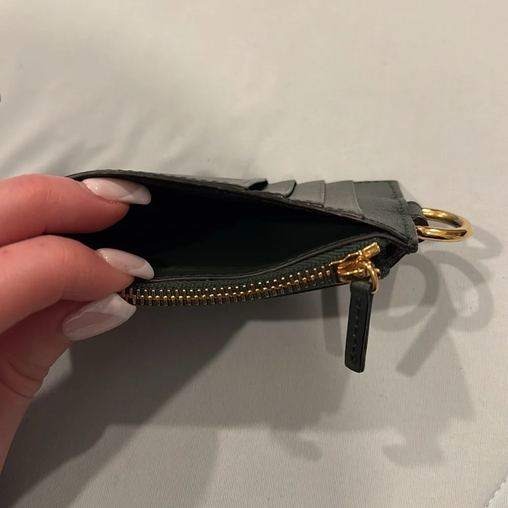 Versace Green Tag Zipped Card Holder *USED ONCE*